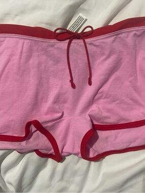 Victoria's Secret Pink Lounge Shorts with Red Trim